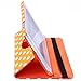 HDE iPad Mini 2 Rotating Case Magnetic Leather Cover Folding Stand for Apple iPad Mini 1/2/3 Retina (Orange Polka Dot)