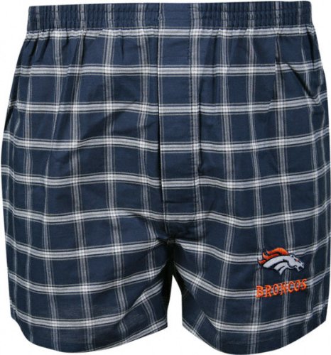 Buy Denver Broncos Kickin' Back Plaid Boxer Shorts