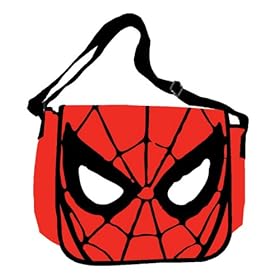  Silver Buffalo MC7001 Marvel Spider-Man Eyes 15-Inch by 12-Inch Messenger Bag, Multi-Color