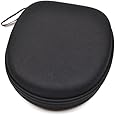 Case Star &reg; Black Color Hard Shell Large Carrying Headphones Case / Headset Travel Bag for SONY MDR-ZX100 ZX110 ZX300 ZX310 ZX600 MDR-10RBT Headphones / Audio Technica Headphone with Space for Cable, AMP, Earpads, iPod, Parts and other Accessories