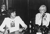 POSTCARD. ANDY WARHOL AND MICK JAGGER AT THE FACTORY, 1977. PHOTO, PHOTOGRAPH BY CHRISTOPHER MAKOS