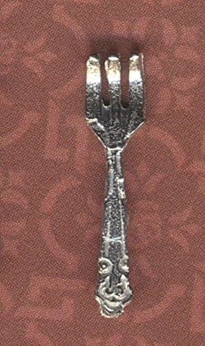 Dollhouse Miniature Polished Pewter Table Fork