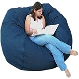 4-feet Denim Cozy Sac Bean Bag Chair Love Seat