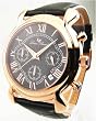 Mens Lucien Piccard Leather Chrono Date Watch 28111ROBK
