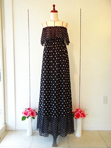 マキシ丈ワンピース マキシワンピ マキシ レディース 水玉 ワンピース チューブトップ ｂｙ 株式会社キングアンドクイーン