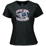 Reebok New York Giants Ladies Black Super Bowl XLII Champions Southwest Ring T-shirt