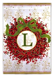 Berry Wreath Garden Flag - L