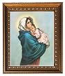 Madonna of the Street in Wood Frame with Golden Trim, 11.25" x 13.25" - MADE IN ITALY