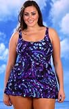 Indigo Bay Galaxy Plus Size Swimdress Swimsuit - Plus Size Swimwear Plus Size Swimsuit