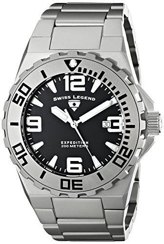 Swiss Legend Men's 10008-11-SB Expedition Analog Display Swiss Quartz Silver Watch