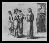 Friedrich Overbeck (Jacob advertises for Rahel) Gold Wood-Mounted Art Poster Print - 11