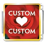 Pugster Red Rose Custom January Jewelry Italian Charm