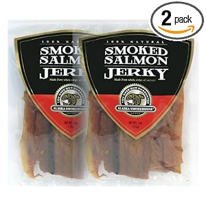 Alaska Smokehouse Salmon Jerky, 3-Ounce Bags (Pack of 2)