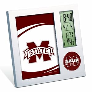 NCAA Mississippi State Bulldogs Digital Desk Clock