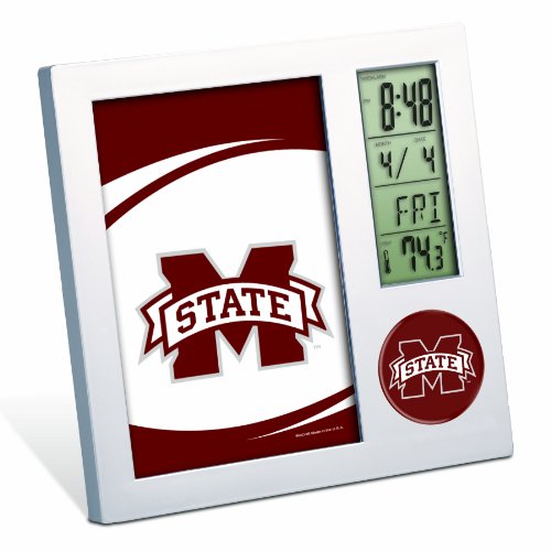 NCAA Mississippi State Bulldogs Digital Desk Clock