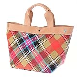 Accessoires by A.D.M.J チェックトートバッグ CAMEL / アクセソワ バイ エーディーエムジェイ : トートバッグ