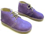 Hush Puppies Girls Sonny Purple Suede Lace Up Desert Boots