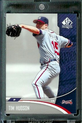 2006 SP Authentic #11 Tim Hudson Baseball Card - Mint Condition - In Protective Display Case !!