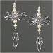 Set of 2 Crystal Winter Dreams Dangle Christmas Ornaments