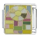 Stained Glass Window Christmas Italian Charms Bracelet Link - B0006DQM1M