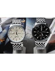 Kungfu Tea Fashion Business Waterproof Womens Watch (Black)