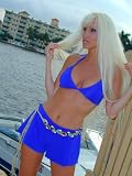 Newport Collection Royal Blue Designer Swimwear Coverup Shorts