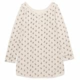 (フクスケ)fukuske Chocolatre ルームウェア ワッフルフラワー チュニックワンピース 23-8704 607 オリーブグリーン L