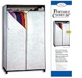 Portable Closet Storage Unit - Over 5 Feet Tall - White