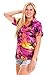 Funky Hawaiian Blouse Shirt, Shortsleeve, Surf, Purple, XL