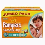 Pampers Simply Dry Couches Maxi + 9-2...