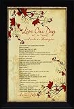 Live One Day at a Time - 12x18 framed artwork inspirational art print