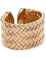 Roberto Coin "Fifth Season" Rose Silver Large Cuff Bracelet