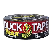 Duck Brand 240867 MAX Strength Duct Tape, 1.88 Inches by 35 Yards, Black, Single Roll
