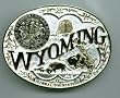 Silver Wyoming Belt Buckle