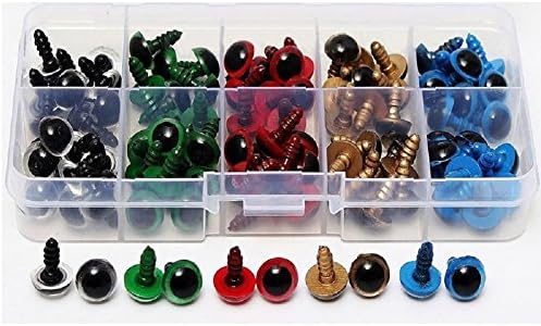 5 Mixed Color Plastic Safety Eye For Teddy Bear Doll Animal Puppet Toy 10 mm 100 Pcs 50 Pair