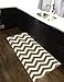 Custom Size Grey Chevron Zig Zag Rubber Backed Non-Slip Hallway Stair Runner Rug Carpet 22 inch Wide Choose Your Length 22in X 6ft