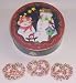 Gourmet Food : Scott's Cakes 1 lb. Dark Chocolate Covered Pretzel with Rainbow Jimmies in a Season Greetings Tin