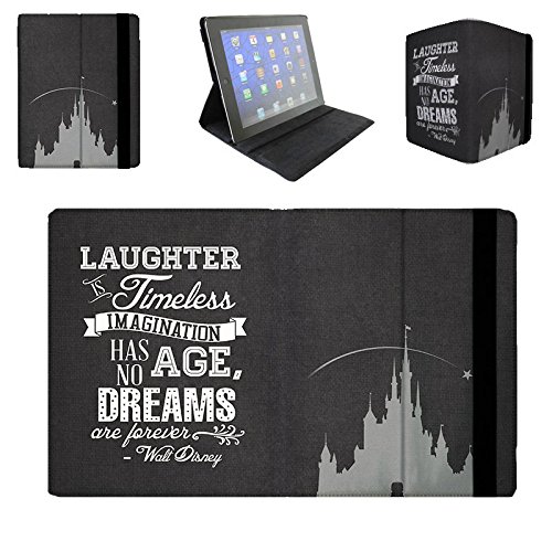 Flip Case For Samsung Galaxy Tab Pro 8.4 Flip Cover – Black Laughter is Timeless Walt Disney Quote Premium Folio