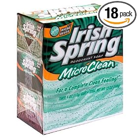 Irish Spring Deodorant Soap With Micro Beads, Microclean, 4 oz Bars, (18- 3 Packs)