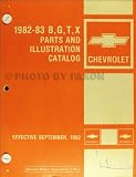 1982-1983 Chevy Parts Book Original El Camino Monte Carlo Caprice Impala Malibu Chevette Citation