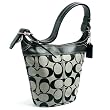 Coach Signature Large Duffle Shoulder Bag - 13358 (Black & White)
