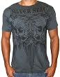 SILVER STAR Mens Blood Clot UFC MMA Skull Short Sleeve Logo Cotton T-Shirt Tee Top Grey