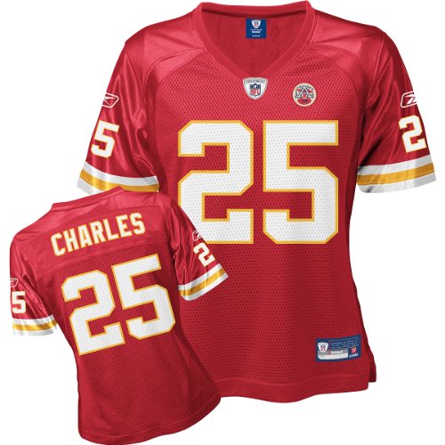 Reebok Kansas City Chiefs Jamaal Charles Women's Replica Jersey Medium