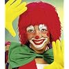 Faschingsperücke Clown Wolle rot