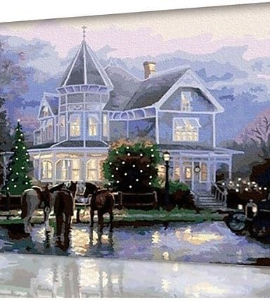 DIY Digital Oil Painting Frame Family Fun Painting All By Myself The Castle Villa X5013