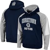 Georgetown Hoyas Navy Blue-Gray Playmaker Pullover Hoodie Sweatshirt