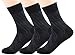 Buttons & Pleats Mens Bamboo Dress Crew Socks Anti-bacteria Anti-odors 3 Pairs