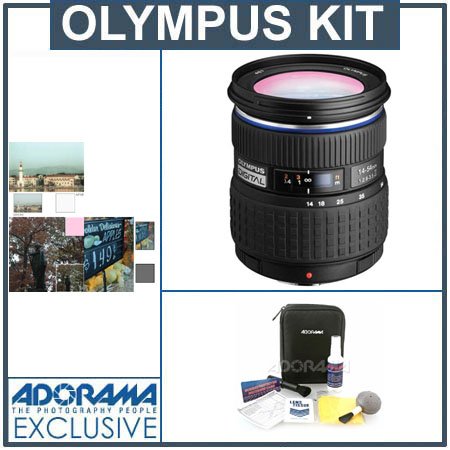 Olympus 14-54mm f/2.8-3.5 II Zuiko ED Digital SLR Zoom Lens Kit, with Tiffen 67mm UV Wide Angle Filter, Digital Camera And Lens Cleaning Kit