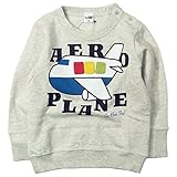 《H28年冬物》 CHEEK ROOM(チイクルーム) 製品洗い加工済み30/10綿裏毛飛行機トレーナー 90cm/OM NO.B-460365