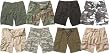 Military Camouflage/Solid Color Vintage Army Paratrooper Military Cargo Shorts